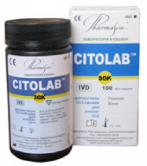 Тест-полоски Citolab 3GK опред/глюк, кетонов,белка N100