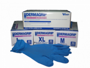 Перчатки нестерильные Dermagrip High Risk рМ N2 (синие)