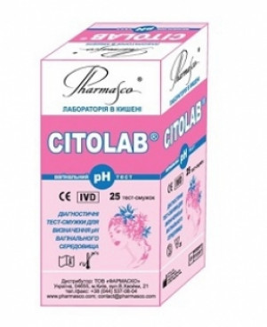 Тест-полоски Citolab pH для определения рН в вагинальных выделениях N1