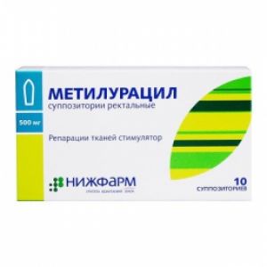 Метилурацил супп 0,5г N10 (Нижфарм)