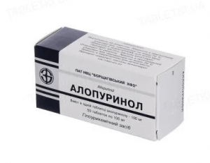 Аллопуринол таб 0,1г N50 БХФЗ