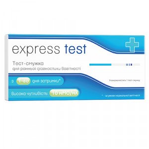 Тест д/опред беремен Express test полоска N1