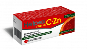 Хелпекс Витамин С + Цинк шипучие таблетки со вкусом сицилийского апельсина N10