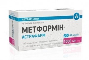 Метформин Астрафарм таб 1000мг N60