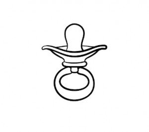 Беби-Нова Пустышка плоская с декором и кольцом