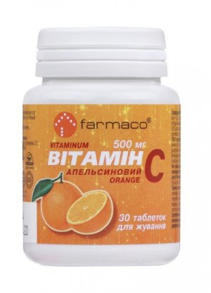 Витамин С 500мг таб вкус апельсина N30