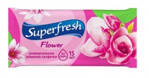Салфетки влажные Super Fresh Flower N15