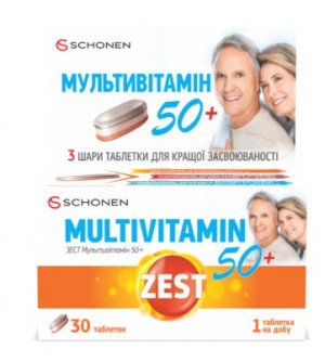 Зест Мультивитамин 50+ таб N30