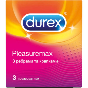 Презервативы Дюрекс Pleasuremax с ребрами и точками N3